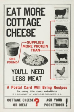 Did you that in World War 1, the US Military encouraged people to eat cottage cheese as an alternative to meat?