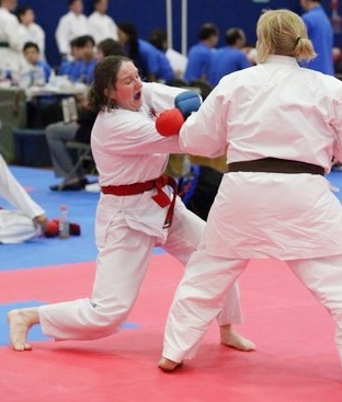 Joelle White Karate Tournament sparring